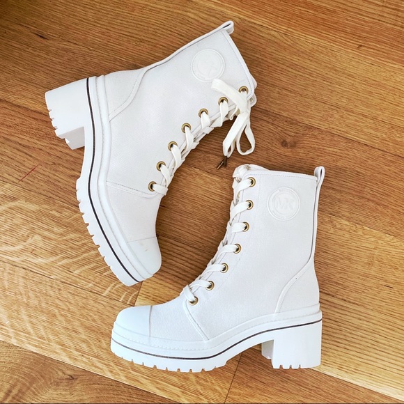 michael michael kors corey canvas combat boot